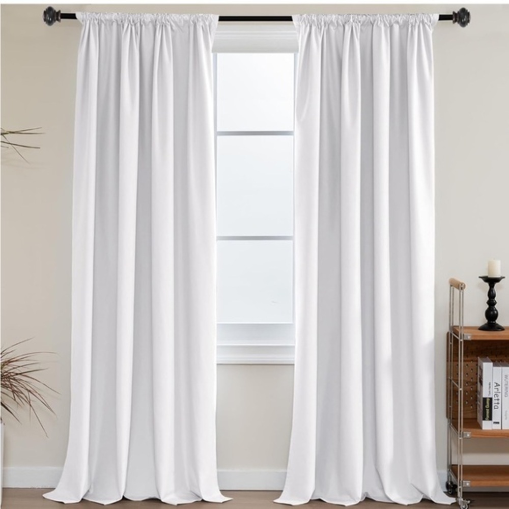 H.VERSAILTEX 100% Blackout Curtains 2pc Thermal Insulated size 52x96” inches